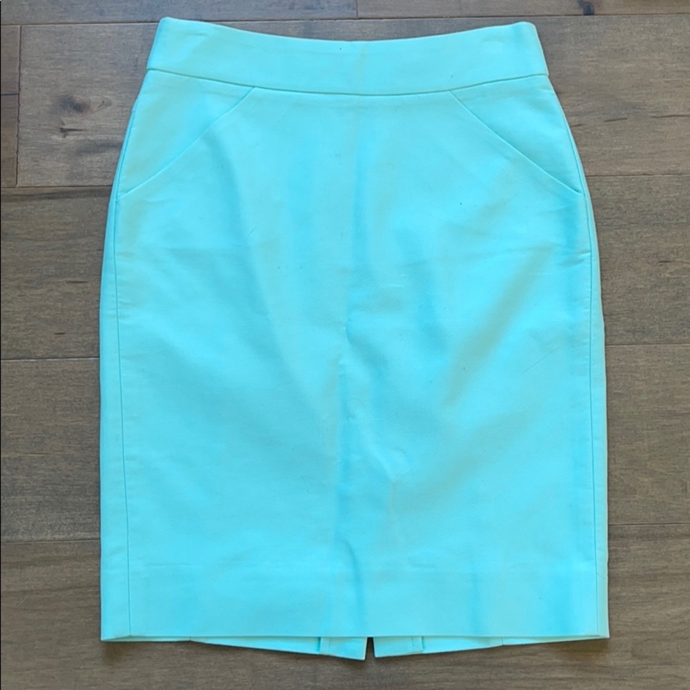 J crew blue pencil skirt